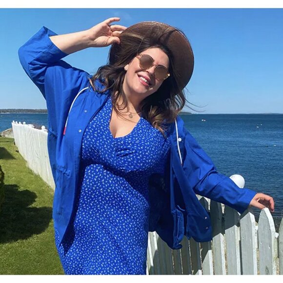 Katie Sturino Stitch Fix Gemma Linen Cargo Jacket - Picture 1 of 6